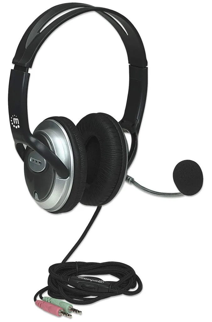 Manhattan Stereo Over-Ear Headset (3.5mm), Microphone Boom (padded) - schwarz, Ansicht 4