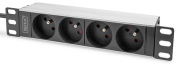 DIGITUS 10 Steckdosenleiste mit Aluminiumprofil, 4-fach CEE 7/5 Steckdosen von LumaTech