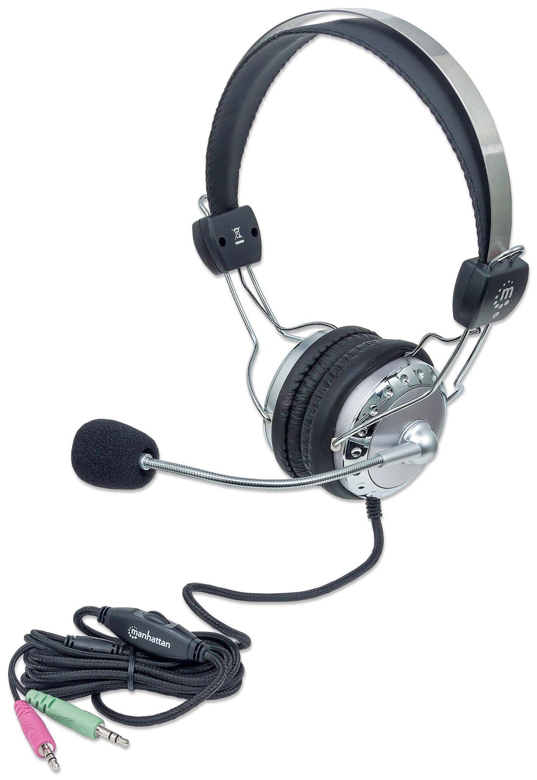Manhattan Stereo Over-Ear Headset (3.5mm), Microphone Boom (padded)