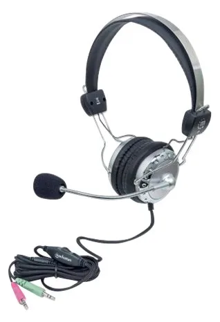 Manhattan Stereo Over-Ear Headset (3.5mm), Microphone Boom (padded) - grau, Ansicht 2
