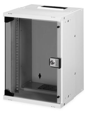 DIGITUS 25.4cm 10Zoll 9U wall mounting cabinet SOHO PRO 460 x 315 300mm grey - Wandgehäuse von LumaTech