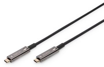 DIGITUS 4K USB Typ - C AOC AV-Anschlusskabel - 15 m - USB C - USB C - USB 3.2 Gen 1 (3.1 Gen 1) - Schwarz von LumaTech