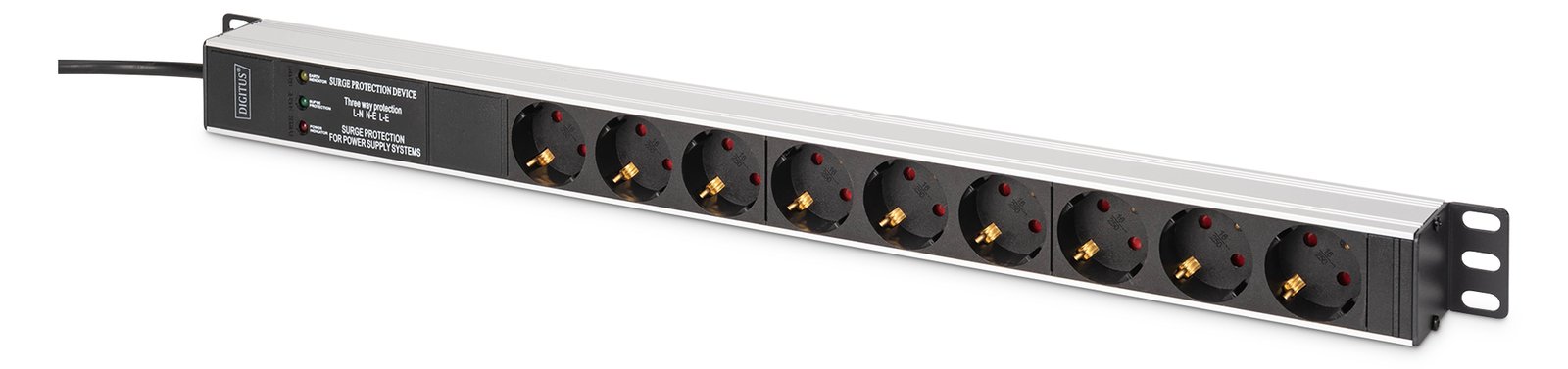 DIGITUS Aluminium PDU Rackmountable Frequenz filter 2m