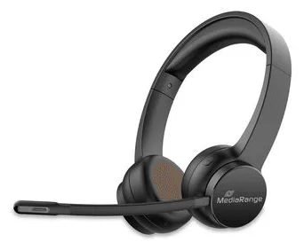MEDIARANGE Bluetooth ENC Stereo Headset 400mAh Akku schwarz - Headset - Stereo, Ansicht 2
