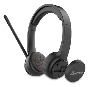 MEDIARANGE Bluetooth ENC Stereo Headset 400mAh Akku schwarz - Headset - Stereo, Ansicht 4