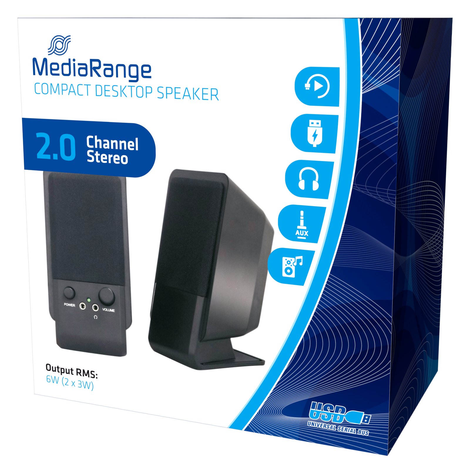 MEDIARANGE Lautsprecher - für PC - 6 Watt (Gesamt)