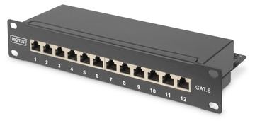 DIGITUS CAT 6, Klasse E Patch Panel, geschirmt, schwarz von LumaTech