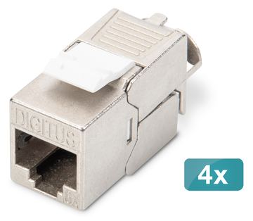 DIGITUS CAT 6A Keystone Jack shielded 4 pcs. tool free connection von LumaTech
