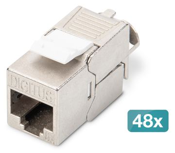 DIGITUS CAT 6A Keystone Jack shielded 48 pcs. tool free connection von LumaTech
