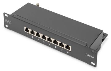 DIGITUS CAT 6A, Klasse E Patch Panel, geschirmt, schwarz von LumaTech