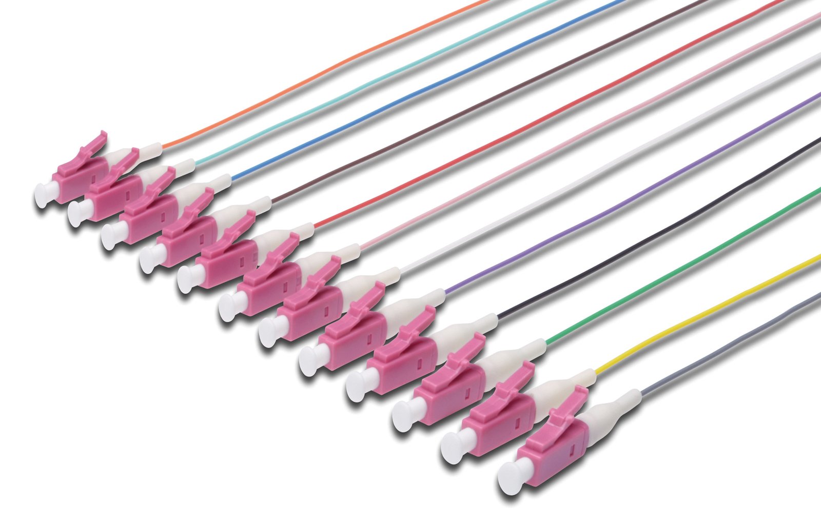 DIGITUS durchgefärbte LC simplex OM4 Pigtails