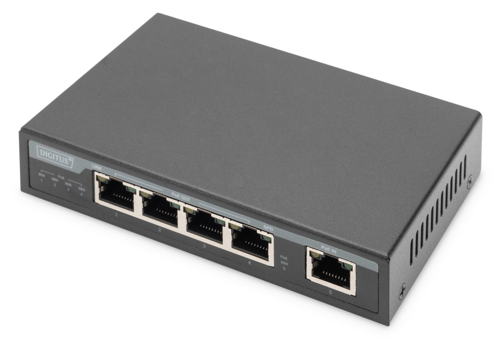 DIGITUS Extender 4-Port Gigabit PoE 802.3at 60W