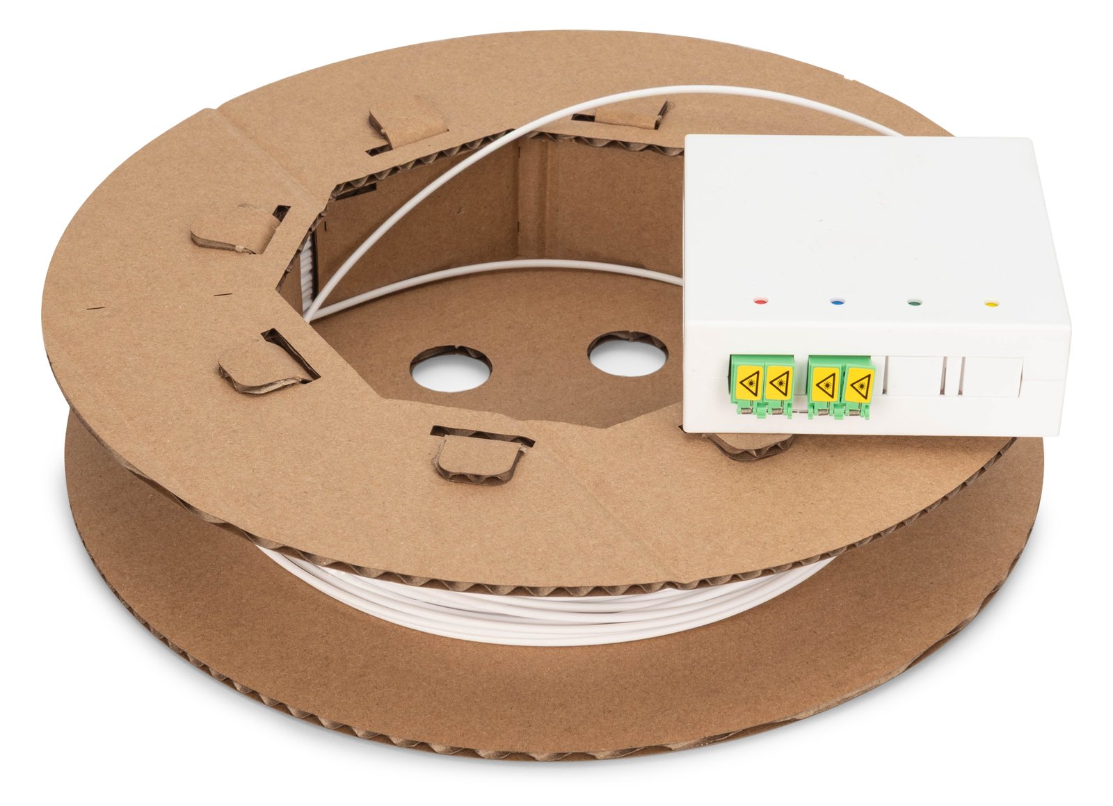 DIGITUS Fttx Installationskit, Vorkonfektioniert, 4-Faser, LC/APC Stecker, Länge 70m
