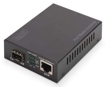 DIGITUS Gigabit PoE Medienkonverter, RJ45 / SFP, PSE von LumaTech