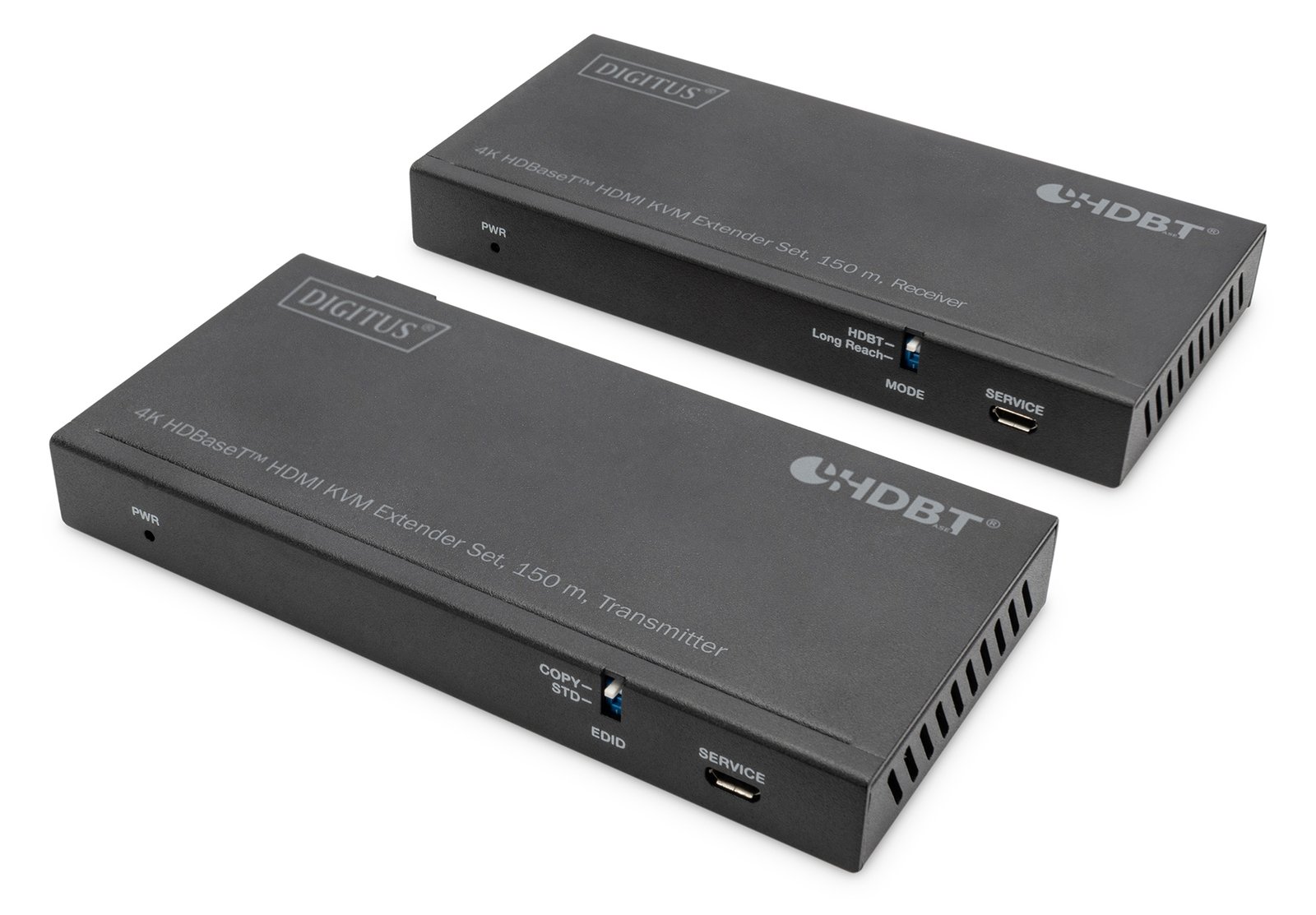 DIGITUS HDBadeT HDMI KVM Extender 150m/4K/60Hz/USB 2.0/PoC/IR/schwarz von LumaTech
