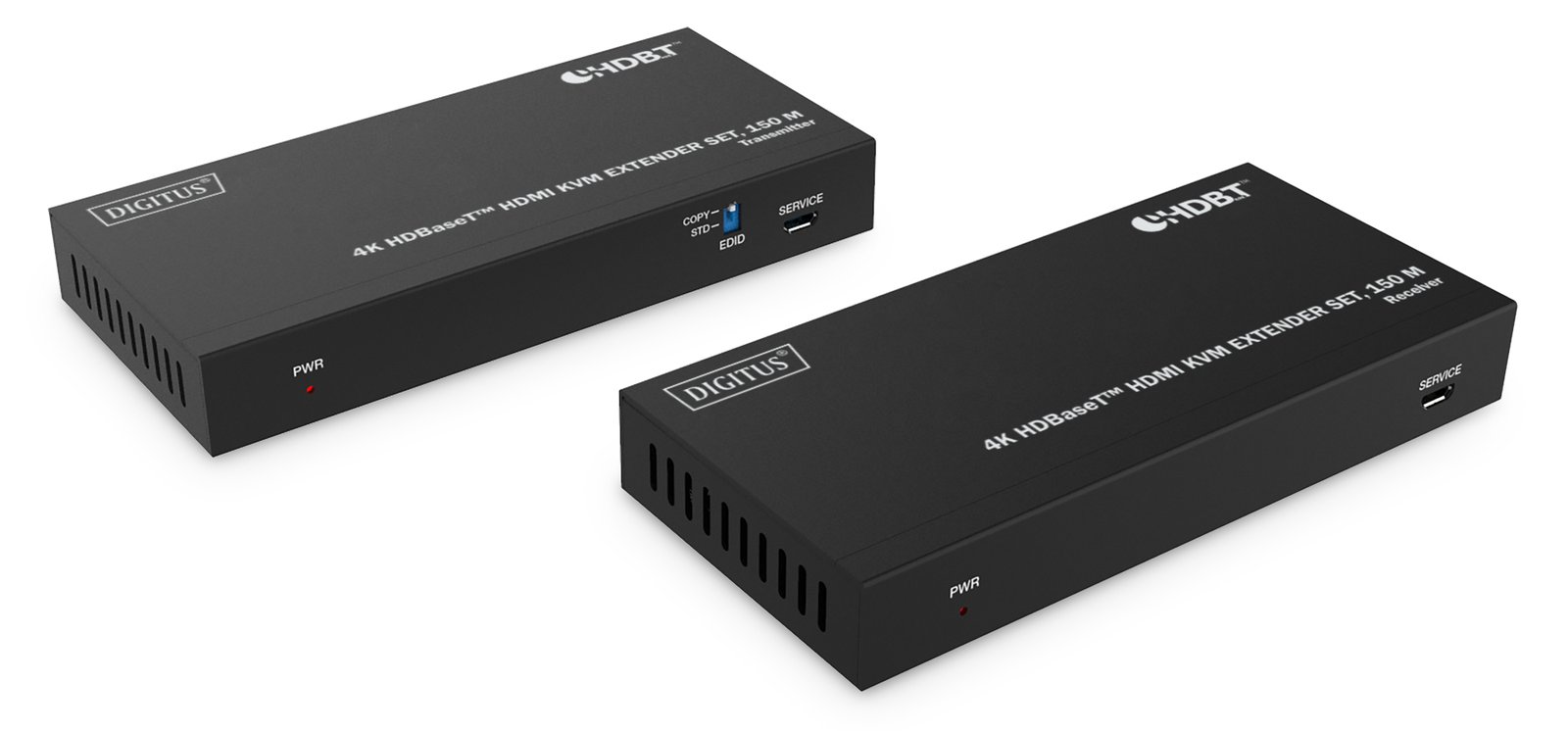 DIGITUS HDMI KVM Extender Set 150m HDBaseT 4K/60Hz PoC IR schwarz - Kabel-/Adapterset - Digital/Display/Video von LumaTech