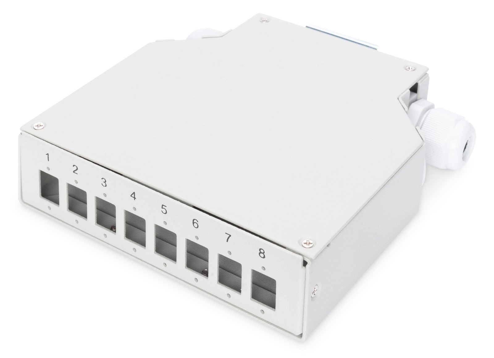 DIGITUS Hutschienen Spleißbox für 8 LC/DX Kupplungen