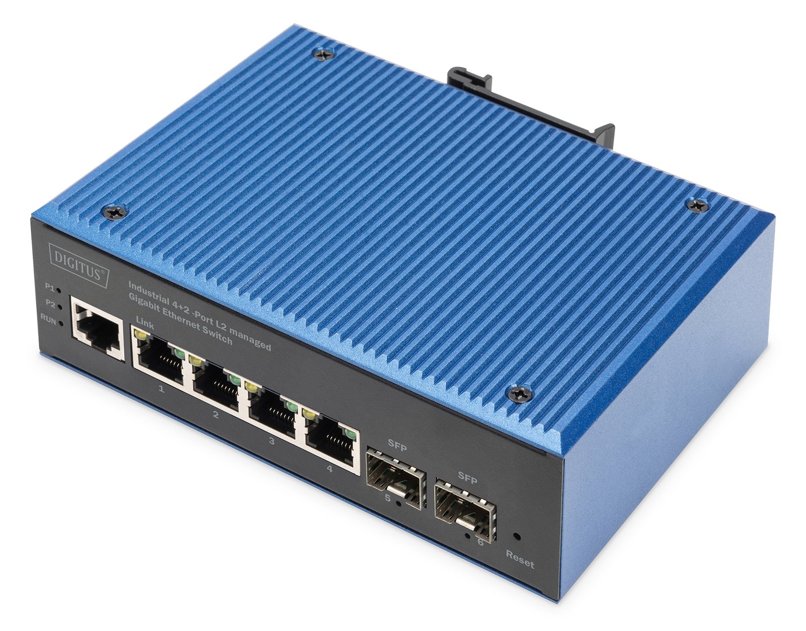 DIGITUS Industrial 4+2 -Port L2 managed Gigabit Ethernet Switch