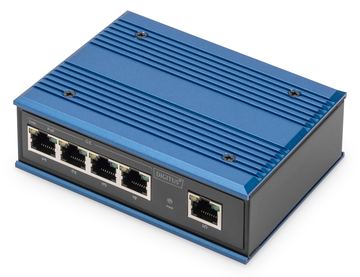 DIGITUS Industrial 4-Port Gigabit PoE Switch, Unmanaged, 1 Uplink von LumaTech