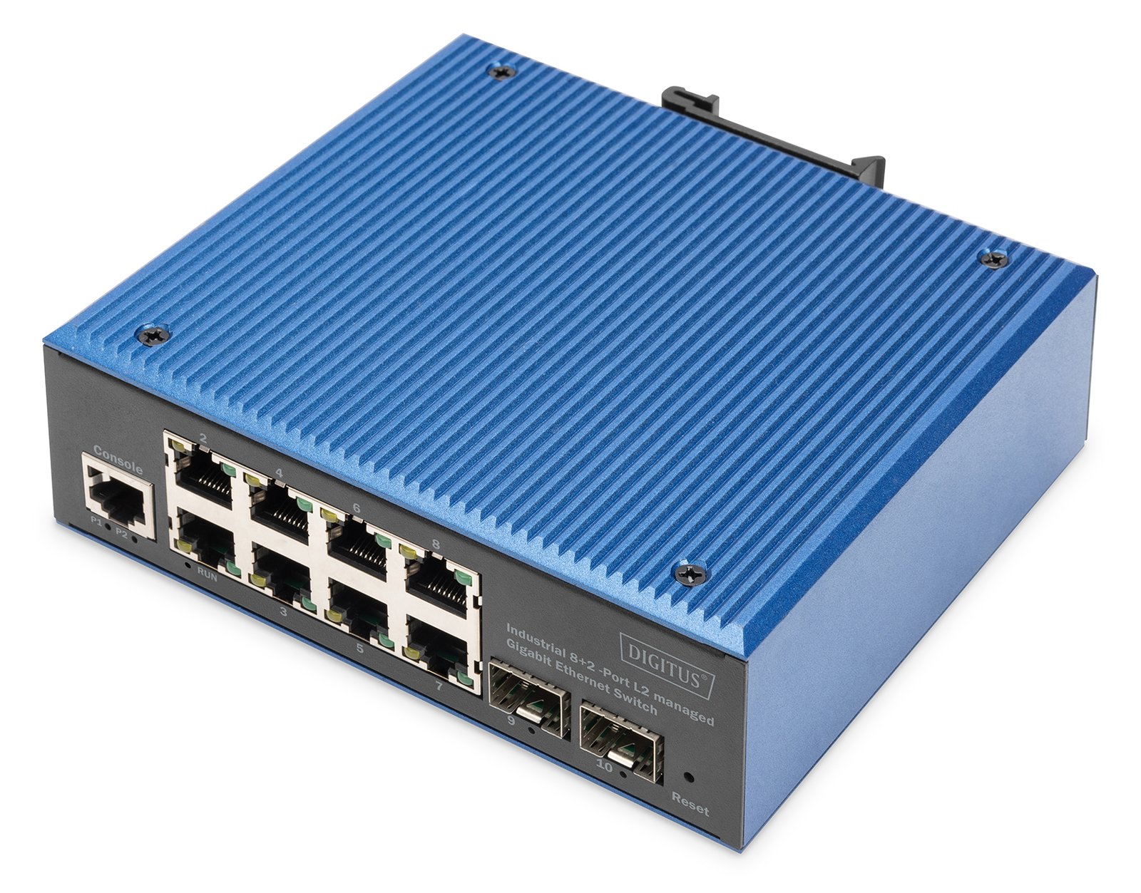DIGITUS Industrial 8+2 -Port L2 managed Gigabit Ethernet Switch