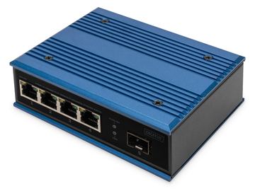 DIGITUS Industrial Ethernet Switch 4-Port 10/100Base-TX DC 12-52V - Switch - 0,1 Gbps von LumaTech