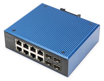 DIGITUS Industrieller 8+4 -Port Gigabit  Ethernet PoE Switch von LumaTech