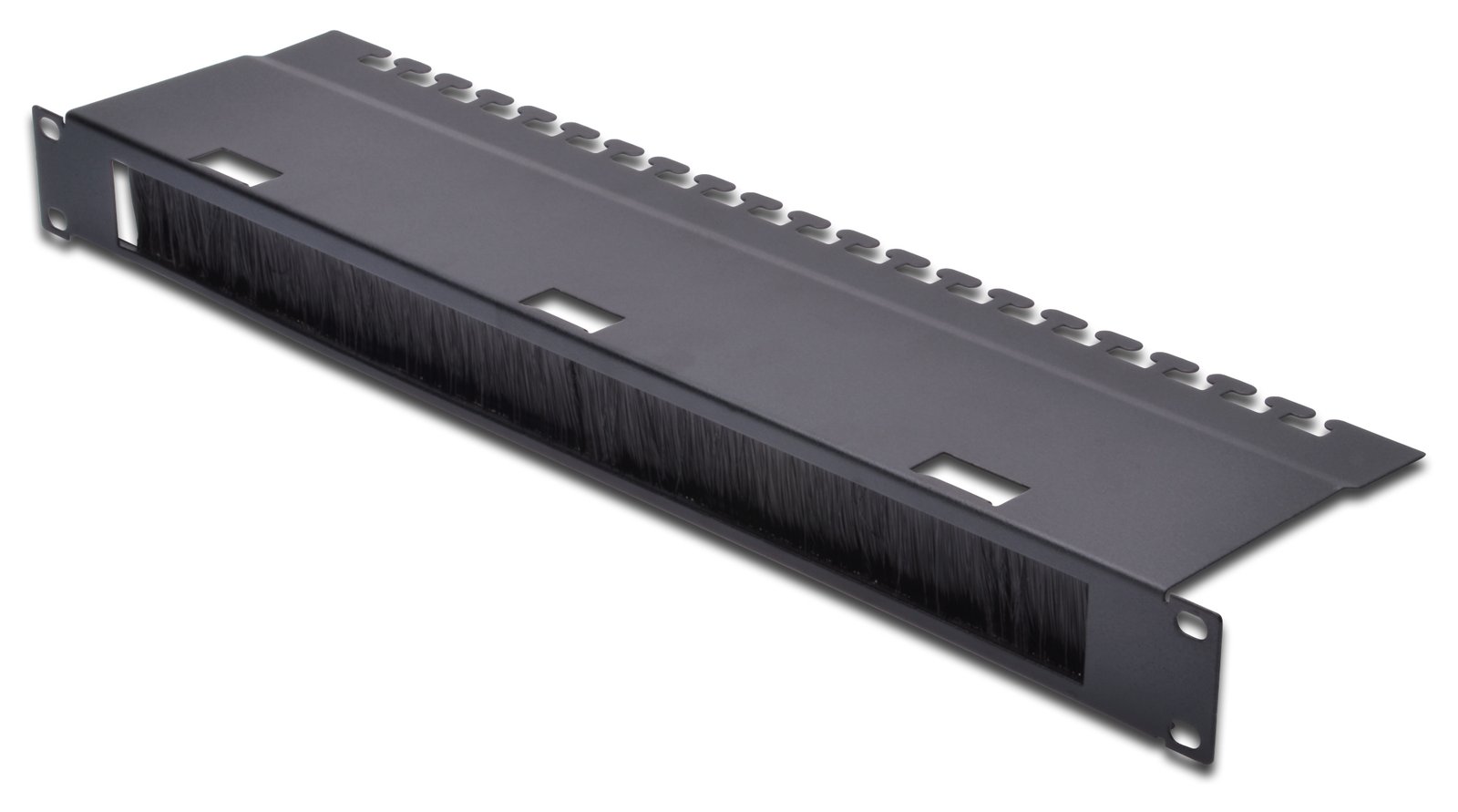 DIGITUS Kabeldurchführungspanel mit Bürstenleiste für 483 mm (19)-Schränke, 1HE