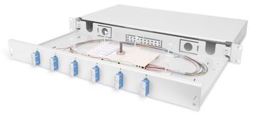 DIGITUS LWL-Spleißbox, 1HE, bestückt,  6x SC DX, OS2 von LumaTech