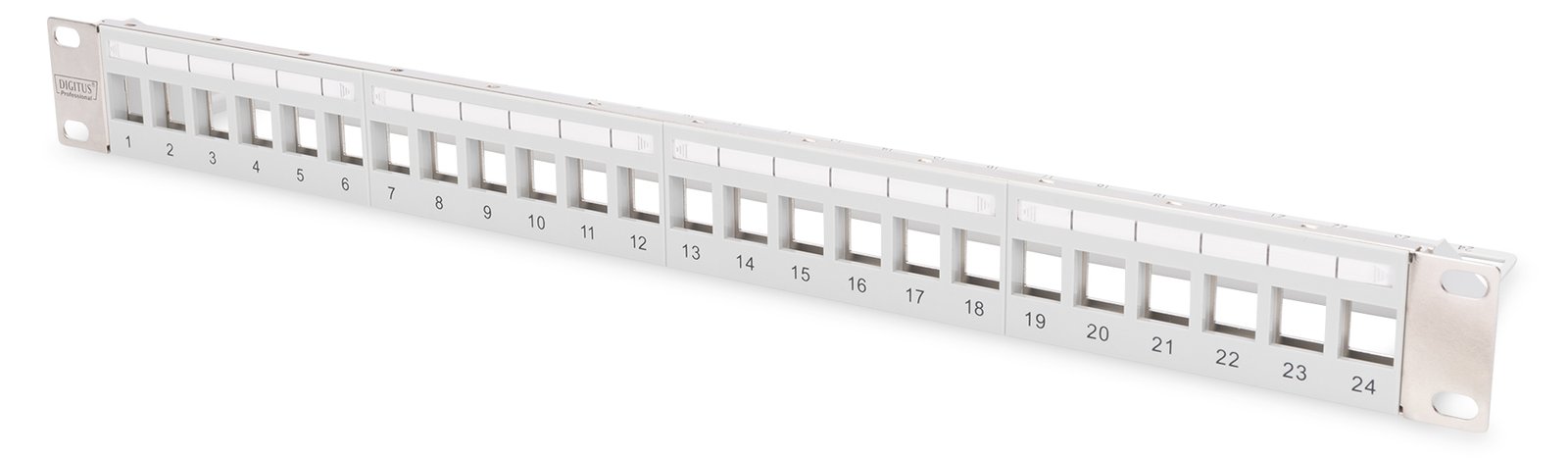 DIGITUS Modulares Patchpanel für Keystone Jacks 1HE - unbestückt