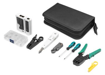 DIGITUS Network Tool Set LAN Tester Crimping Cut and Stripping Punch Down Bag von LumaTech