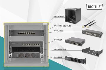 DIGITUS Netzwerk-Set 254 mm (10) - 6HE, 312 x 300 mm (B x T) von LumaTech