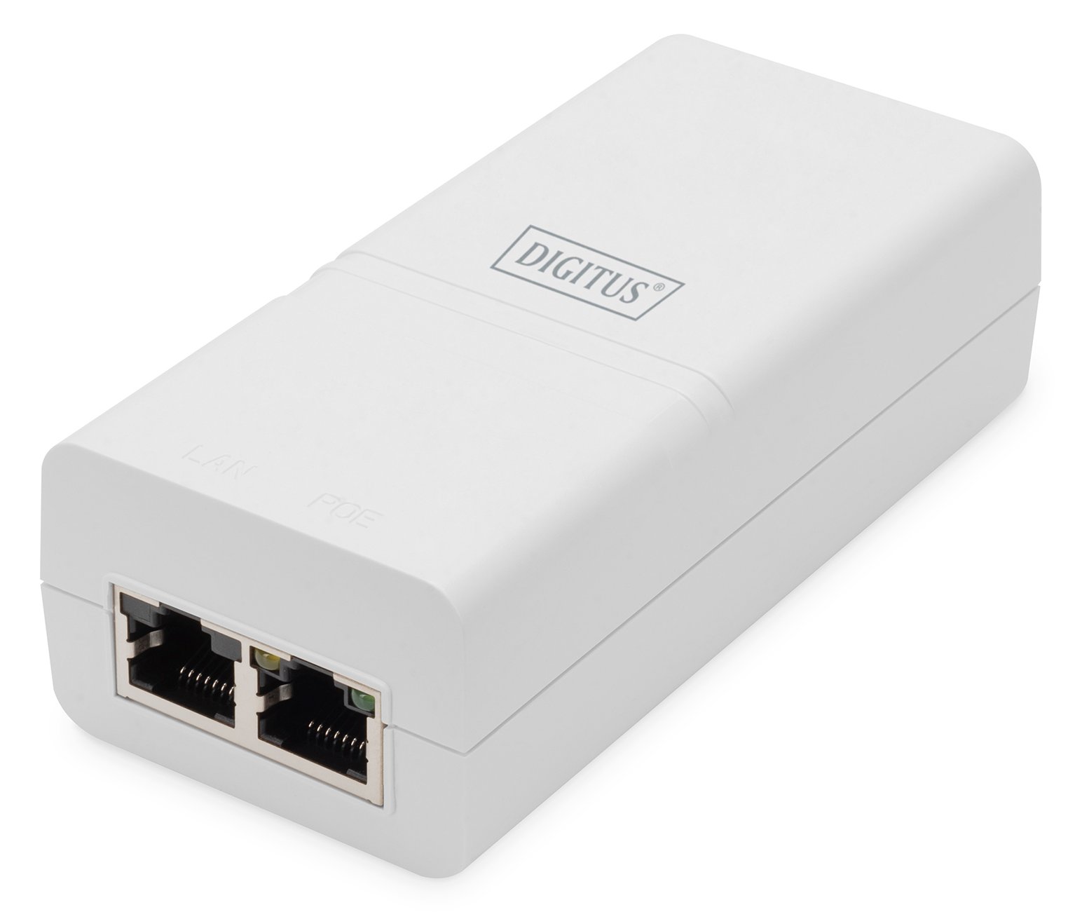 DIGITUS PoE Midspan Injektor 802.3at 30W weiß Gigabit Ethernet - Switch - Ethernet