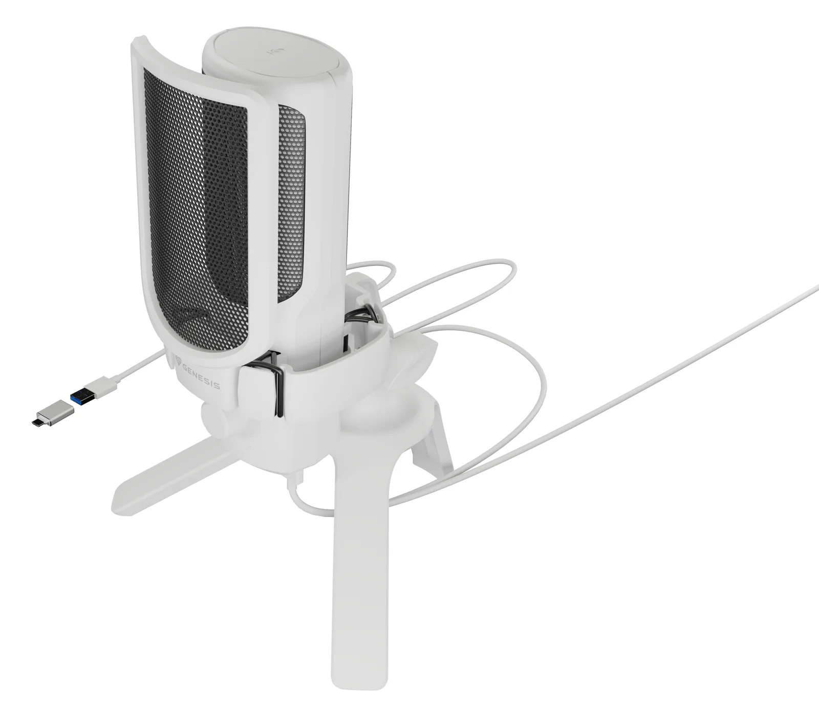 natec Gaming Mikrofon RADIUM 250 USB weiß, Ansicht 2