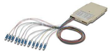 DIGITUS Spleißkassette mit 12 Pigtails, vormontiert, LC, OS2 von LumaTech