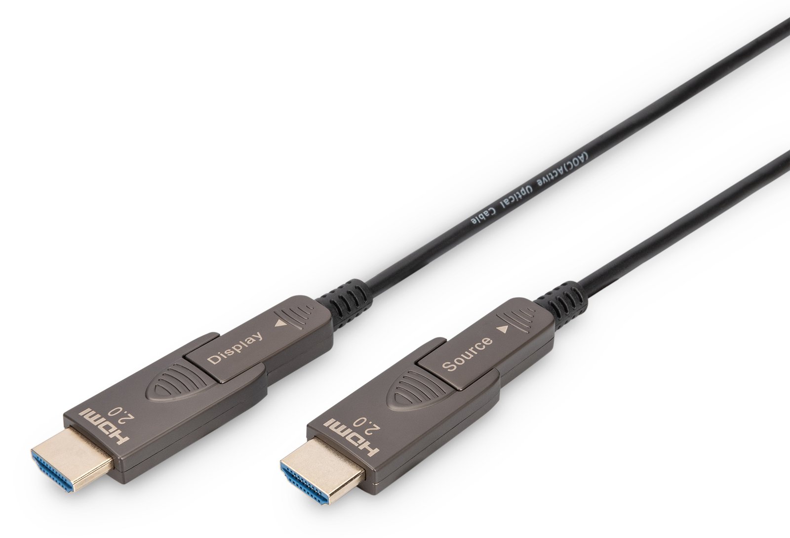 DIGITUS Ultra High Speed - HDMI-Kabel - mikro HDMI männlich zu mikro HDMI männlich - 10 m - Glasfaser - Schwarz