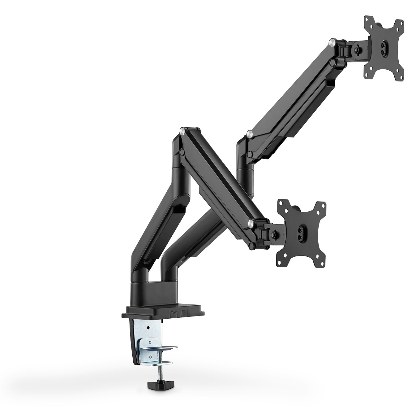 DIGITUS Universal Dual Monitorhalter mit Gasdruckfeder und Klemmbefestigung