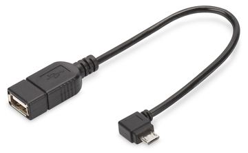 DIGITUS USB Adapter / Konverter, OTG, micro B/St - A/Bu, 0,15m von LumaTech