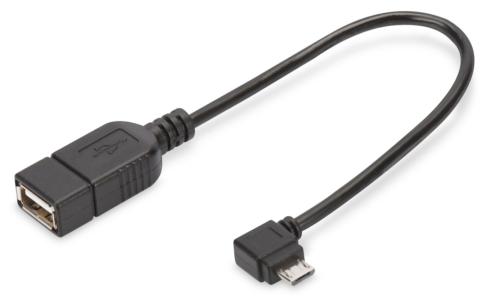 DIGITUS USB Adapter / Konverter, OTG, micro B/St - A/Bu, 0,15m