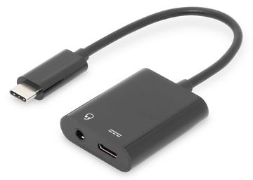 DIGITUS USB Type-C Adapter / Konverter, Type-C auf USB Type-C + 3.5mm Klinke von LumaTech