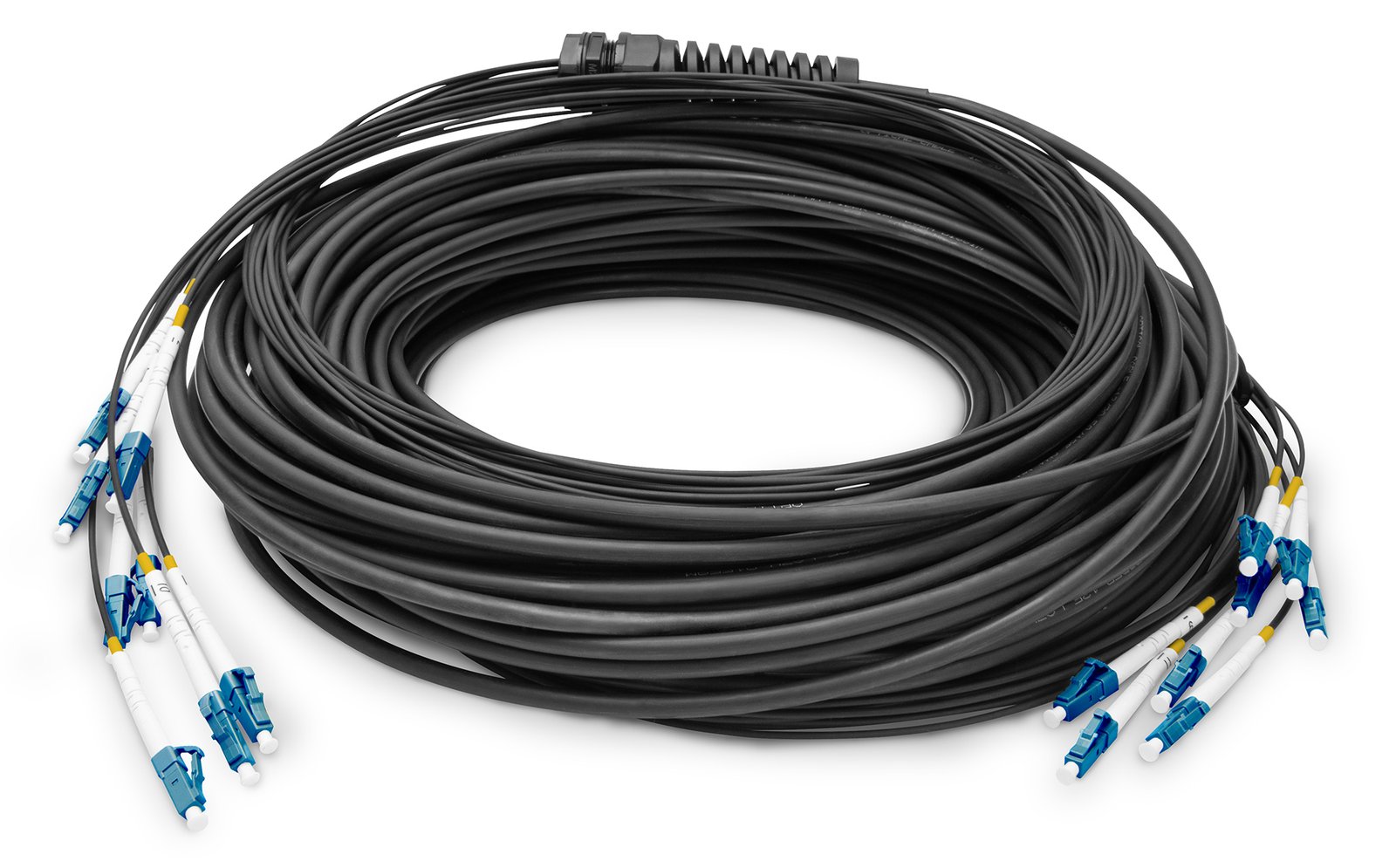 DIGITUS Vorkonfektionierte Glasfaser Universal Breakout Kabel, Singlemode OS2, 8 Fasern, LC/UPC - LC/UPC