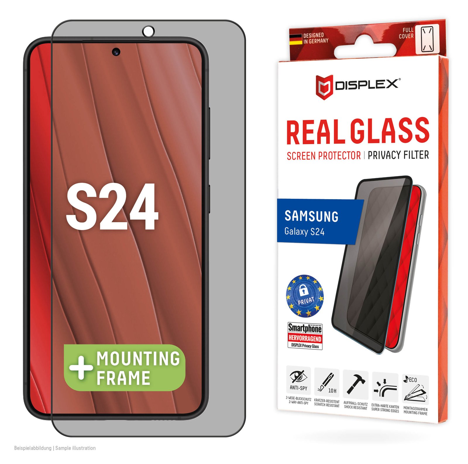 DISPLEX Privacy Glass Samsung Galaxy S24