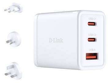 D-Link DCP-651 - Netzteil - GaN - 65 Watt - 5 A - PD 3.0, QC 4.0 - 3 Ausgabeanschlussstellen (2 x USB-C, USB Typ A) von LumaTech