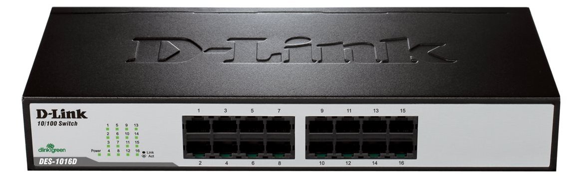 D-Link DES 1016D - Switch - 16 x 10/100 - Desktop