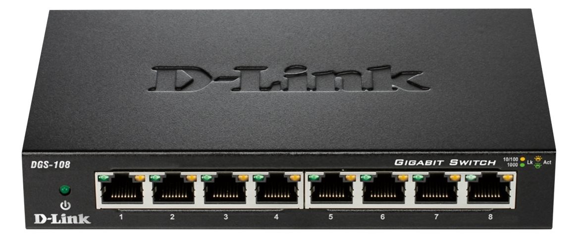 D-Link DGS 108 - Switch - unmanaged - 8 x 10/100/1000