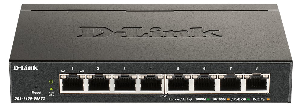 D-Link DGS 1100-08PV2 - Switch - Smart - 8 x 10/100/1000 (PoE)