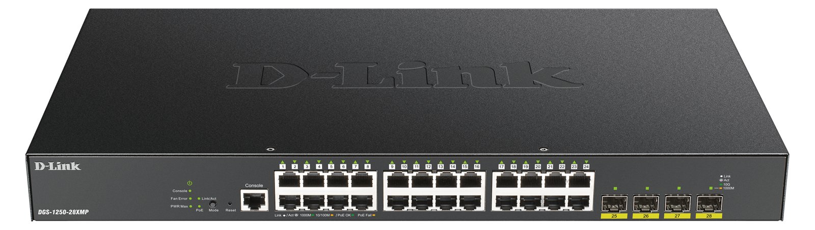D-Link DGS 1250-28XMP - Switch - L3 Lite - Smart - 24 x 10/100/1000 (PoE)