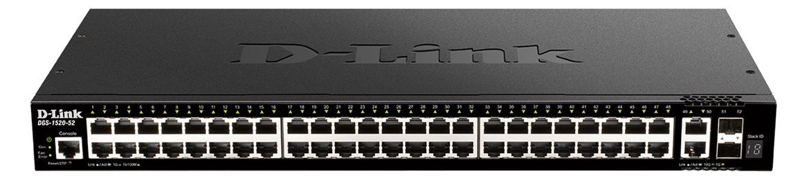 D-Link DGS 1520-52 - Switch - L3 - Smart - 48 x 10/100/1000 + 2 x 10 Gigabit Ethernet + 2 x 10 Gigabit SFP+