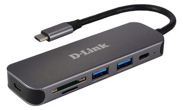 D-Link DUB-2325 - Hub - mit Kartenlesegerät - 2 x SuperSpeed USB 3.0 + 1 x USB-C von LumaTech