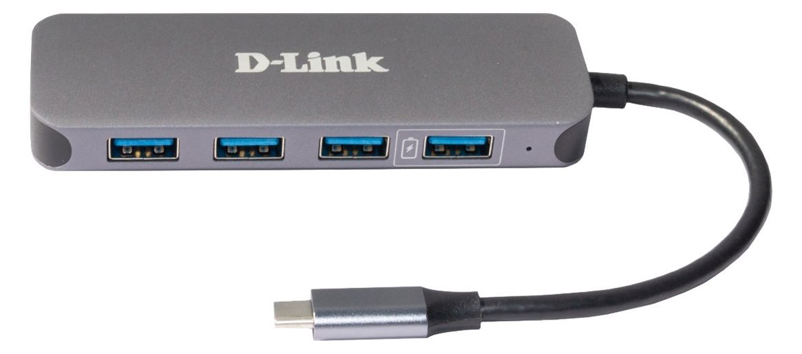 D-Link DUB-2340 - Hub - 4 x SuperSpeed USB 3.0 + 1 x USB-C (Spannungsversorgung)