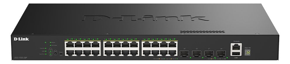 D-Link SmartPro DGS-1530-28P - Switch - Smart - 24 x 10/100/1000 (PoE+)